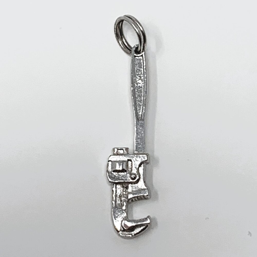Monkey Wrench Sterling Silver Charm Pendant